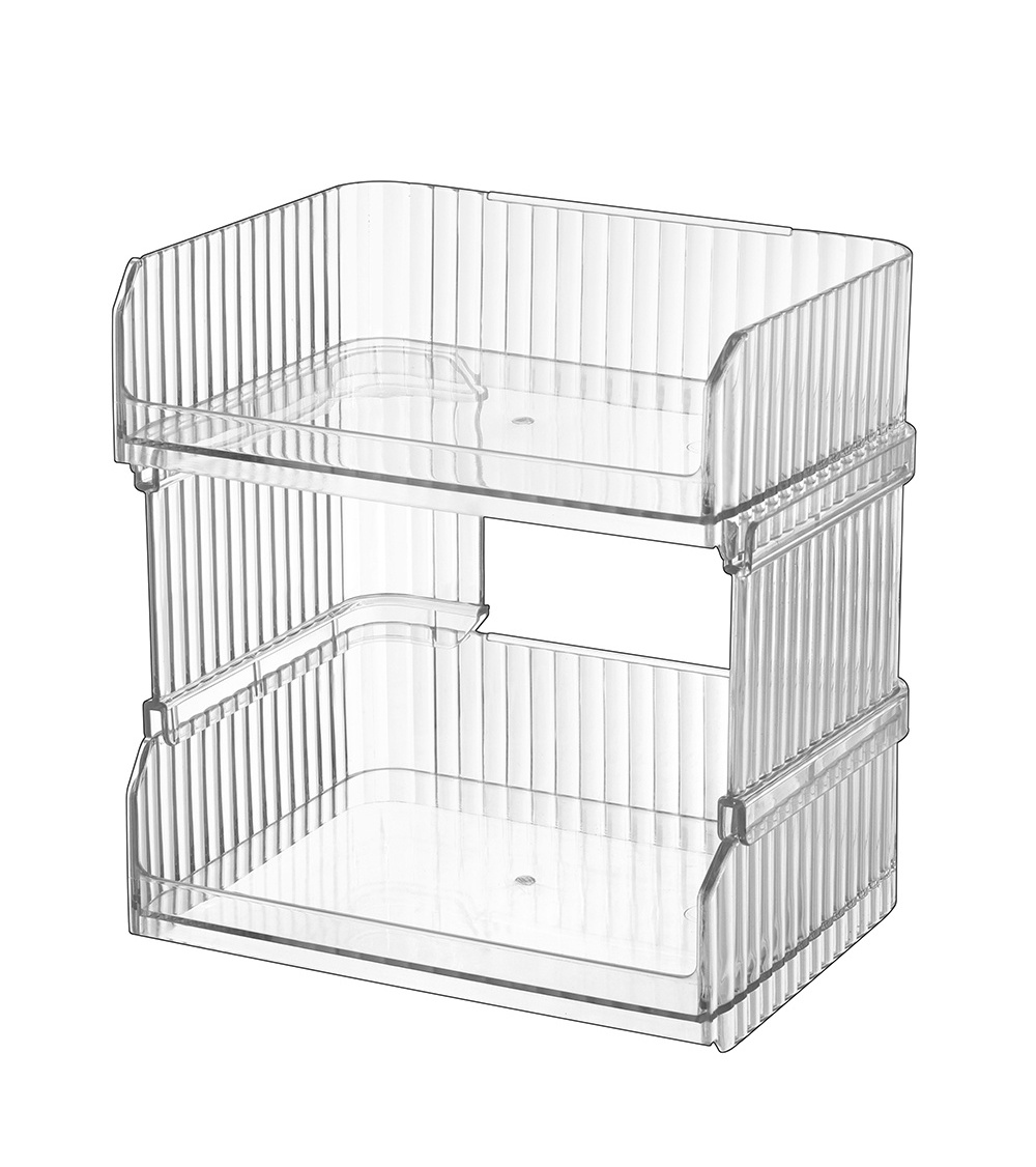 Wholesale Bathroom Countertop Organizer Spinning Perfume Organizers Plastic Stackable Cosmetic Storage Display Case