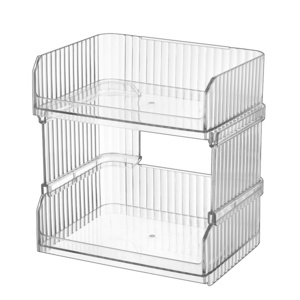 Wholesale Bathroom Countertop Organizer Spinning Perfume Organizers Plastic Stackable Cosmetic Storage Display Case