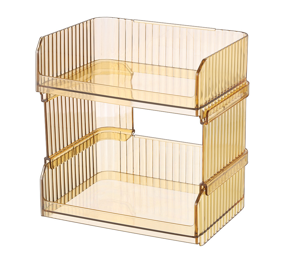 Wholesale Bathroom Countertop Organizer Spinning Perfume Organizers Plastic Stackable Cosmetic Storage Display Case