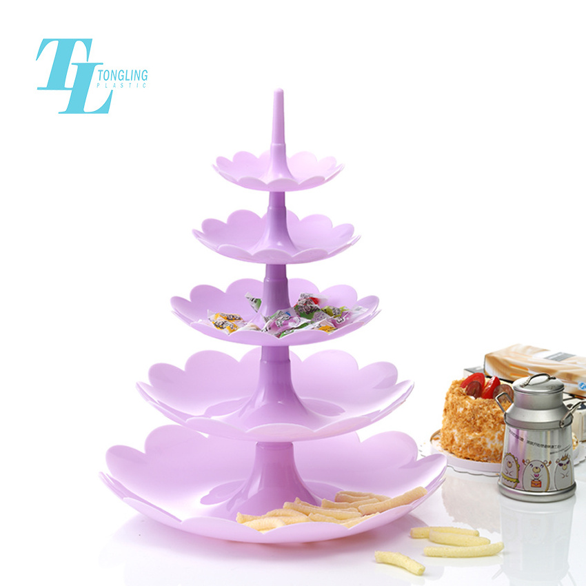 Beautiful design wholesale plastic acrylic plate candy snack dry fruit decoration tray