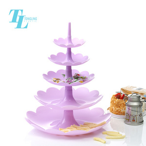 Beautiful design wholesale plastic acrylic plate candy snack dry fruit decoration tray