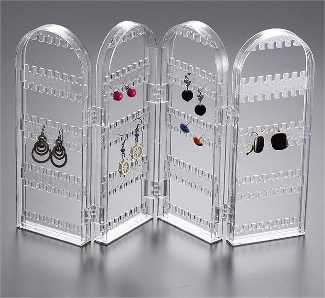 Necklace Display Rack Earrings Show Stand Jewelry Display Bracelet Holder Shelf Foldable display for jewelry