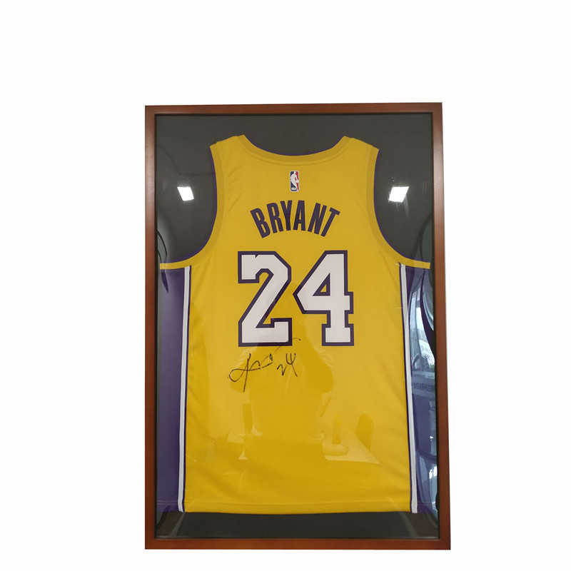 Customized Football Basketball Clothes Collection Wall-Mounted Solid Wood High-End Jersey Display Photo Frame