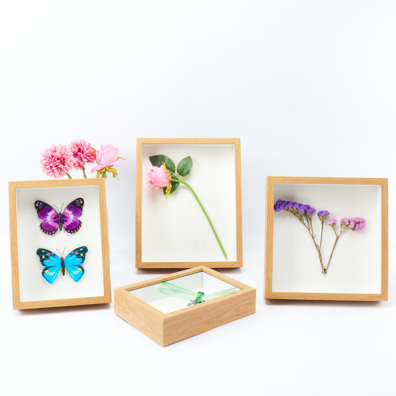 Wholesale MDF craft picture box frame photo 3d shadow specimens box frame