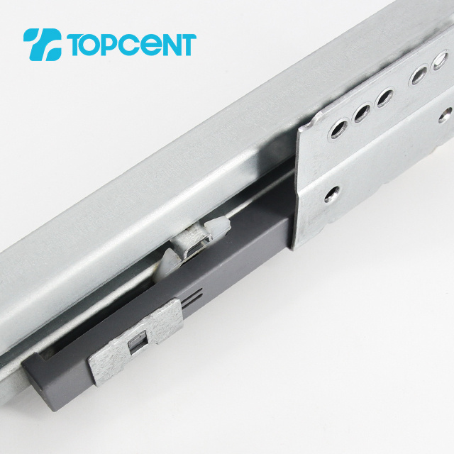 TOPCENT full extension metal sliding rail soft close kitchen drawer slides