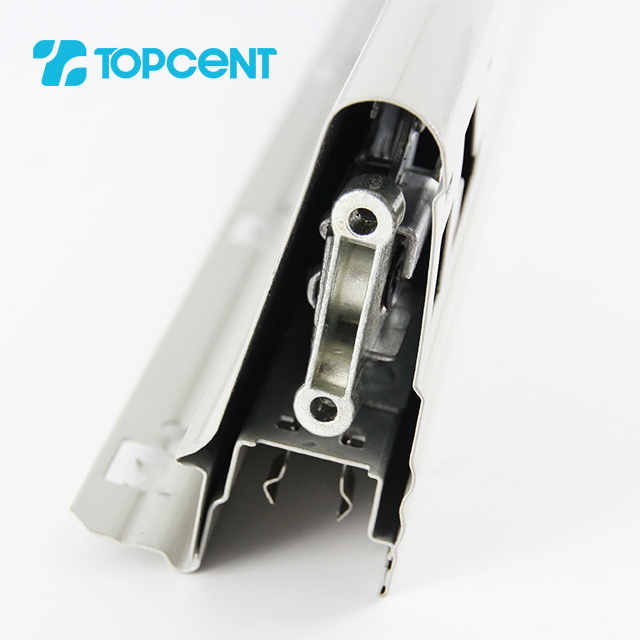 TOPCENT full extension metal sliding rail soft close kitchen drawer slides