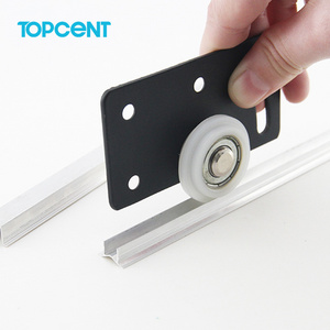 Topcent furniture fittings wooden door wheels wardrobe plastic sliding doors rollers wheels