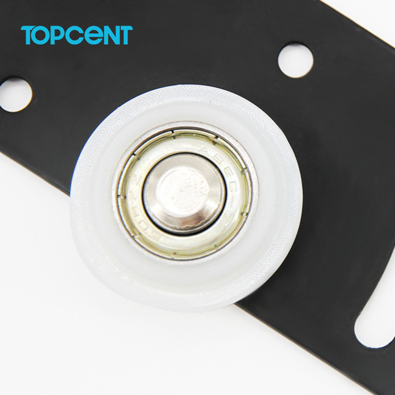 Topcent furniture fittings wooden door wheels wardrobe plastic sliding doors rollers wheels