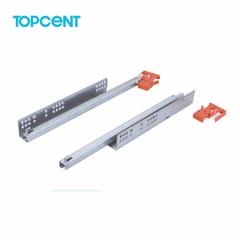 TOPCENT  3D low mount drawer rails drawer runners kitchen cabinet soft close undermount slides