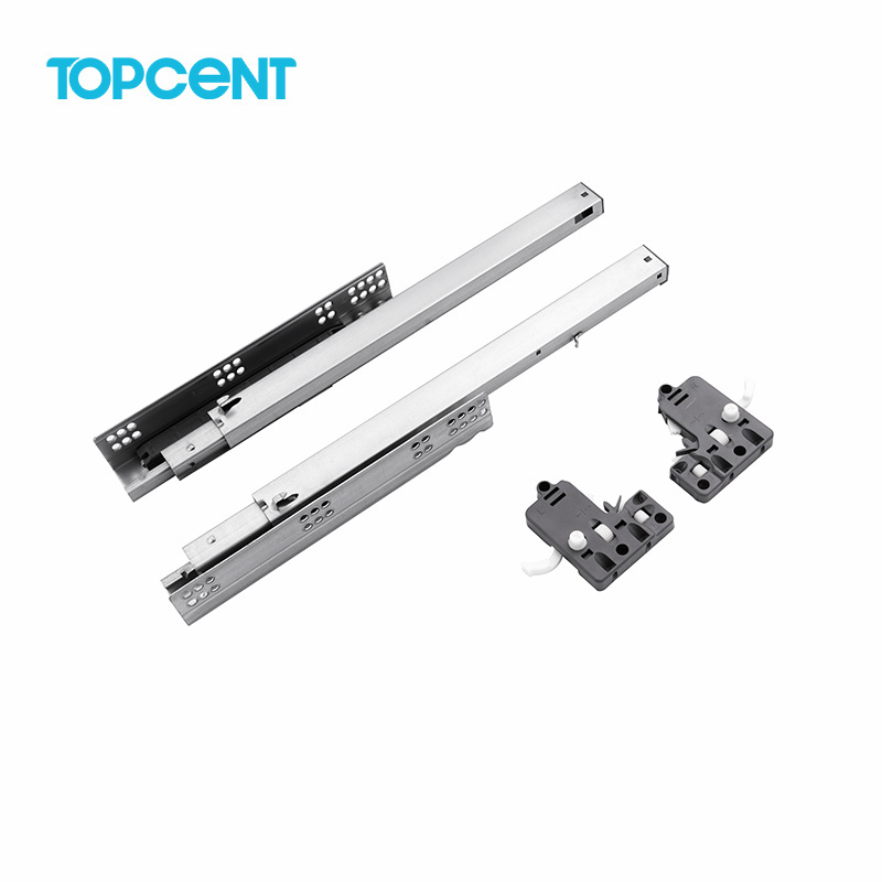 TOPCENT  3D low mount drawer rails drawer runners kitchen cabinet soft close undermount slides