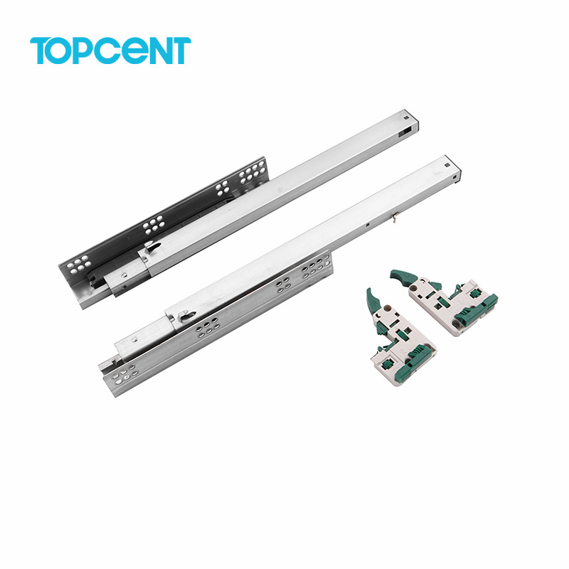 TOPCENT  3D low mount drawer rails drawer runners kitchen cabinet soft close undermount slides