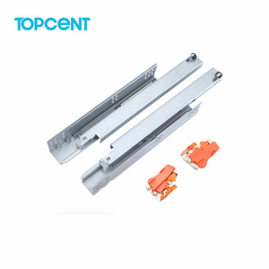 TOPCENT  3D low mount drawer rails drawer runners kitchen cabinet soft close undermount slides