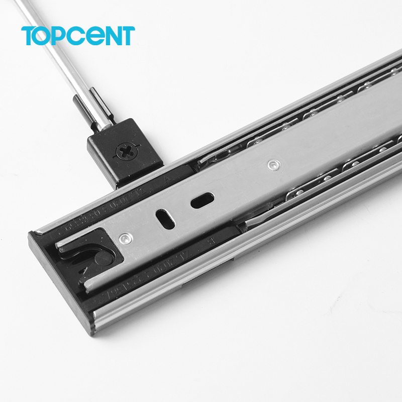 TOPCENT Drawer glide parts undermount interlock slide or anti tilt drawer slides sliders for drawers