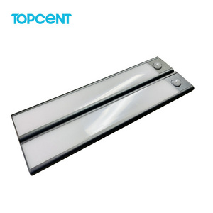 TOPCENT Ultra-Thin Indoor Lighting 3 Color Dimmable 5v Usb Rechargeable Kitchen Cabinet Closet Wardrobe Led Motion Sensor Light