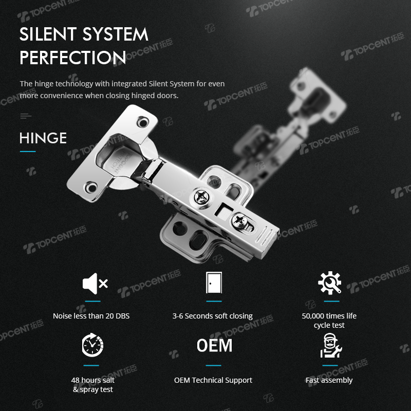 Topcent ss Soft Closing Clip on hinge One Way Two Way 35MM Cup Cabinet Hinge Stainless steel Soft Closing Hinge