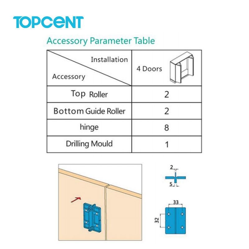 Topcent sliding wardrobes bedroom closet sliding door mechanism sliding folding wardrobe door hardware