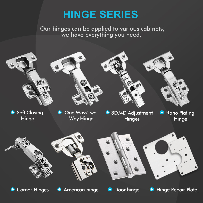 Topcent ss Soft Closing Clip on hinge One Way Two Way 35MM Cup Cabinet Hinge Stainless steel Soft Closing Hinge