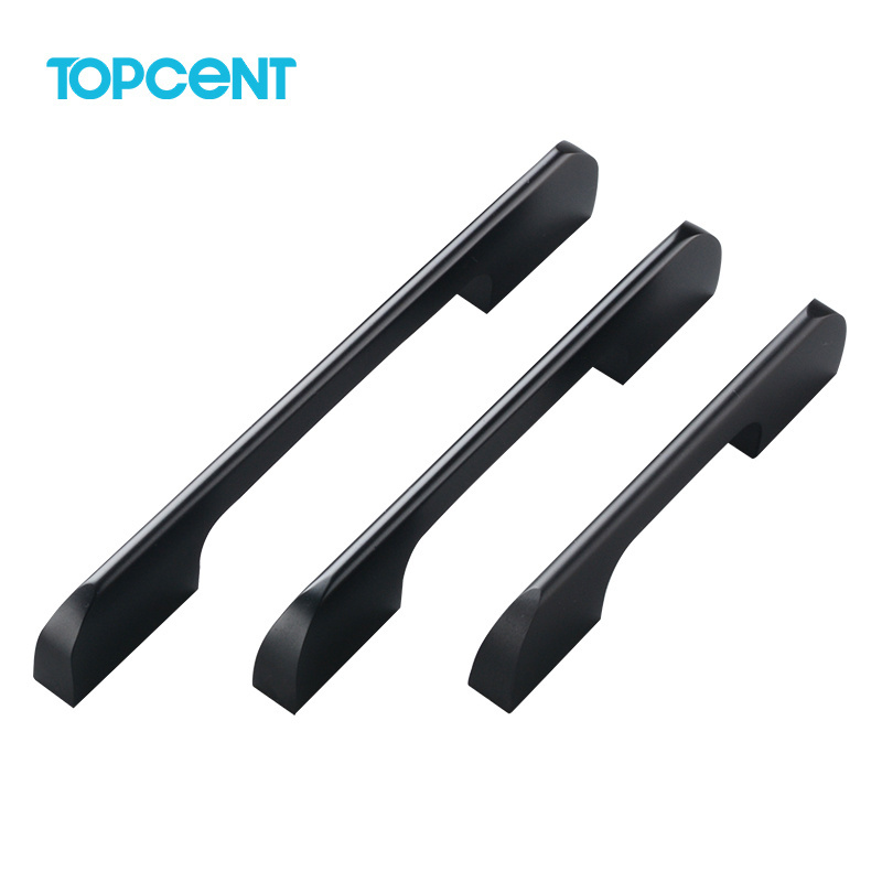 TOPCENT Aluminum Alloy Metal Hidden Drawer Hardware Kitchen Cabinet Pull Handles