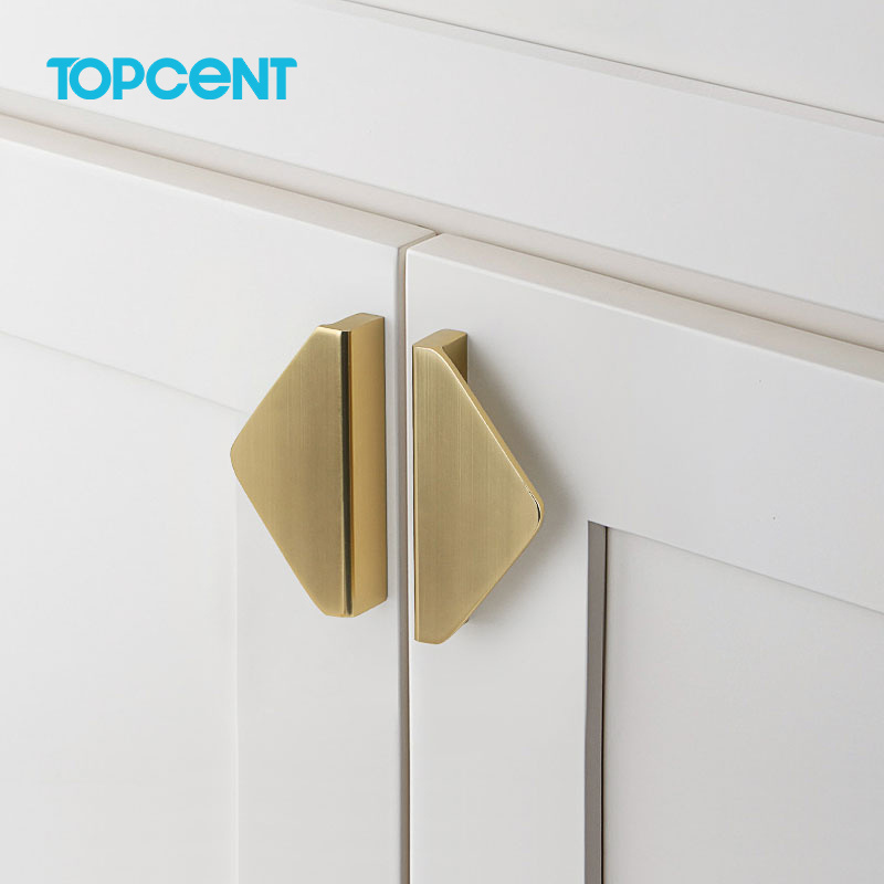 Topcent Aluminum Half Moon Gold Handles Cabinet Half Moon Round Brass Handles Kitchen Pull Out Drawer Cabinet Pulls