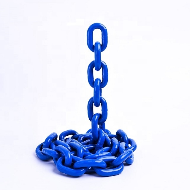 Manufacturer G100 EN818-2 alloy steel Short Link blue finish lifting chain