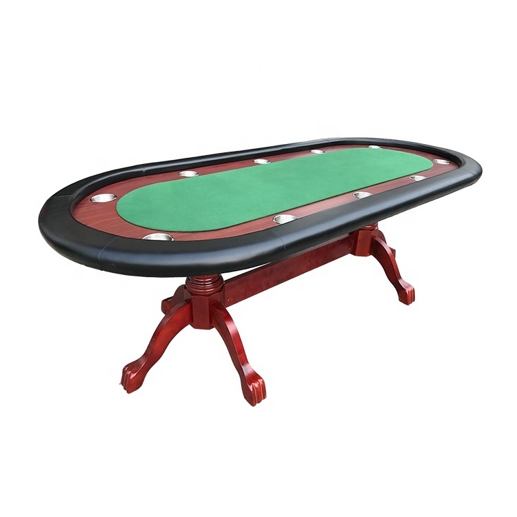 96inch texas hold  real wood poker table and metal chip tray