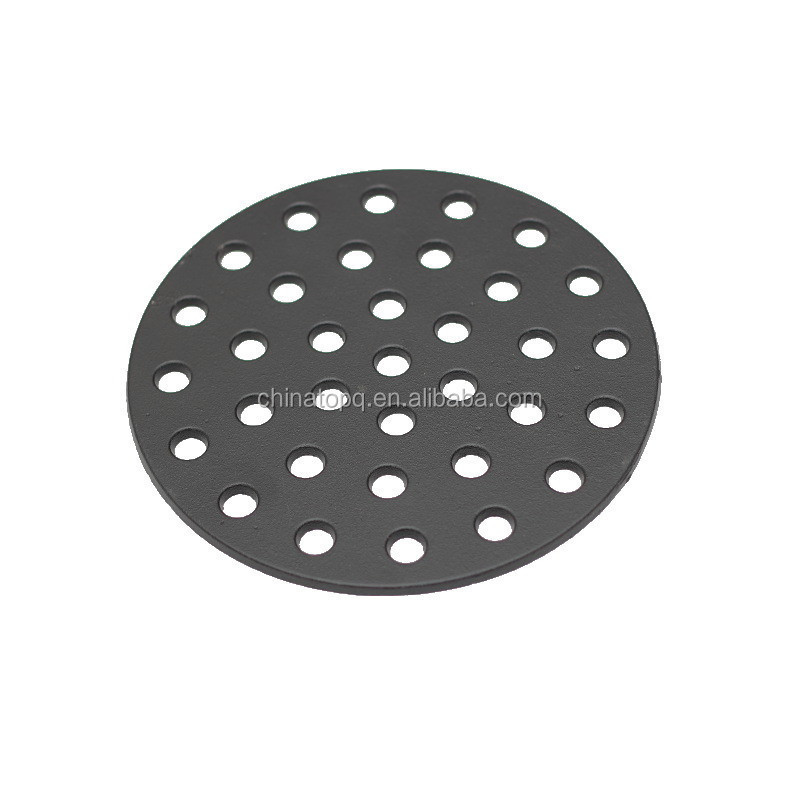 TOPQ kitchen equipment round iron fire pit grill cast iron bbq charcoal grate