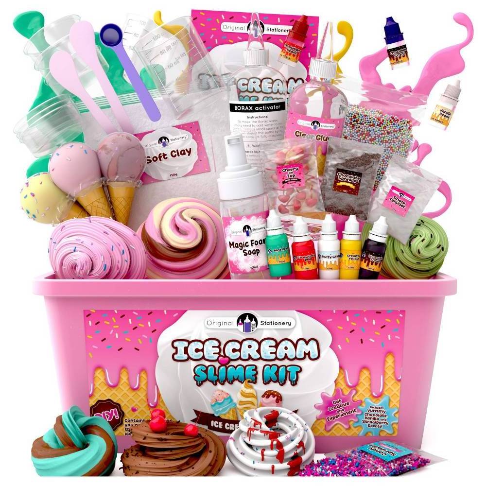 TS Ice Cream Slime Making Toys Set Non-toxic Glue Charms Diy Slime Making Kit For Kids Girls Boys