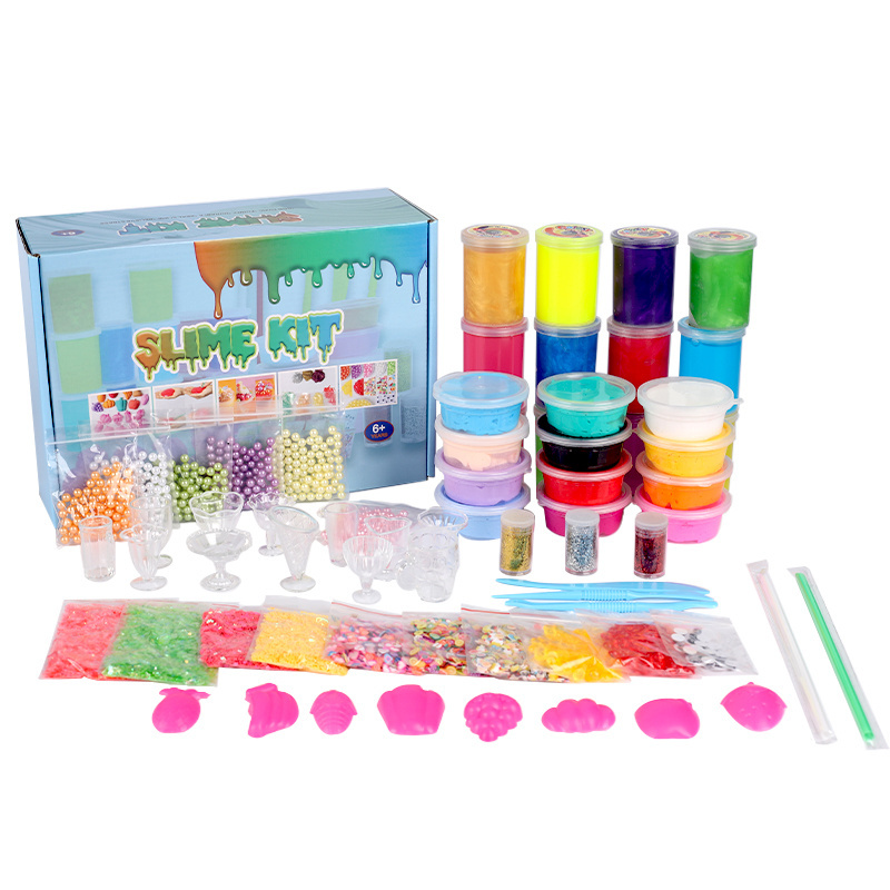 TS Ice Cream Slime Making Toys Set Non-toxic Glue Charms Diy Slime Making Kit For Kids Girls Boys