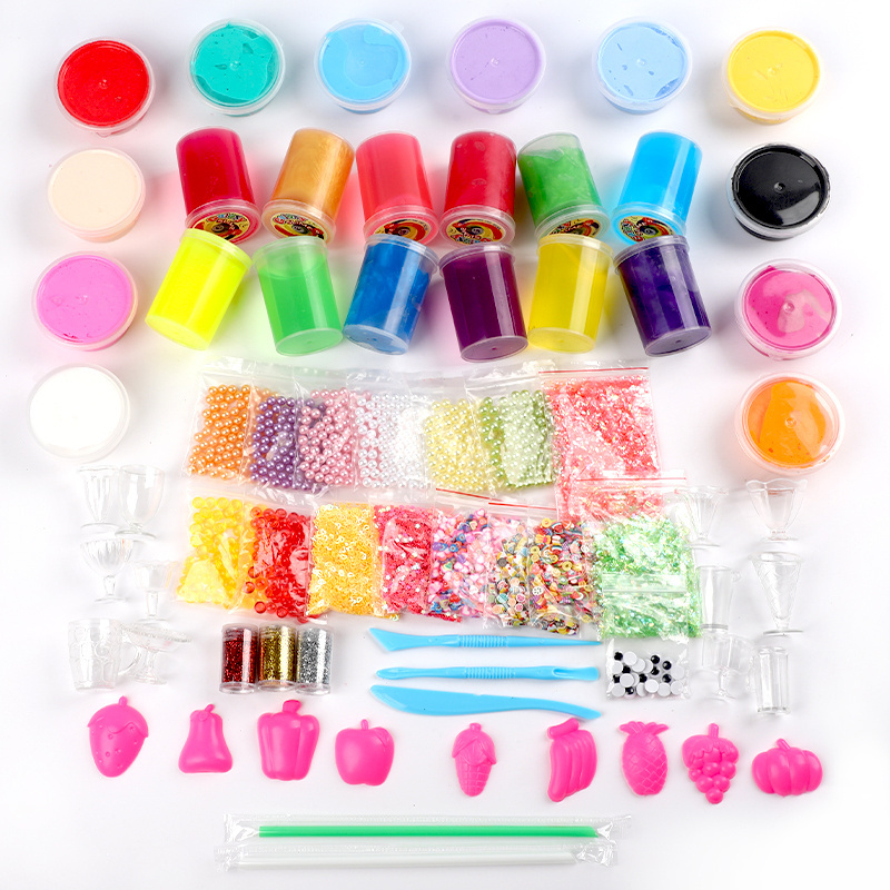 TS Ice Cream Slime Making Toys Set Non-toxic Glue Charms Diy Slime Making Kit For Kids Girls Boys