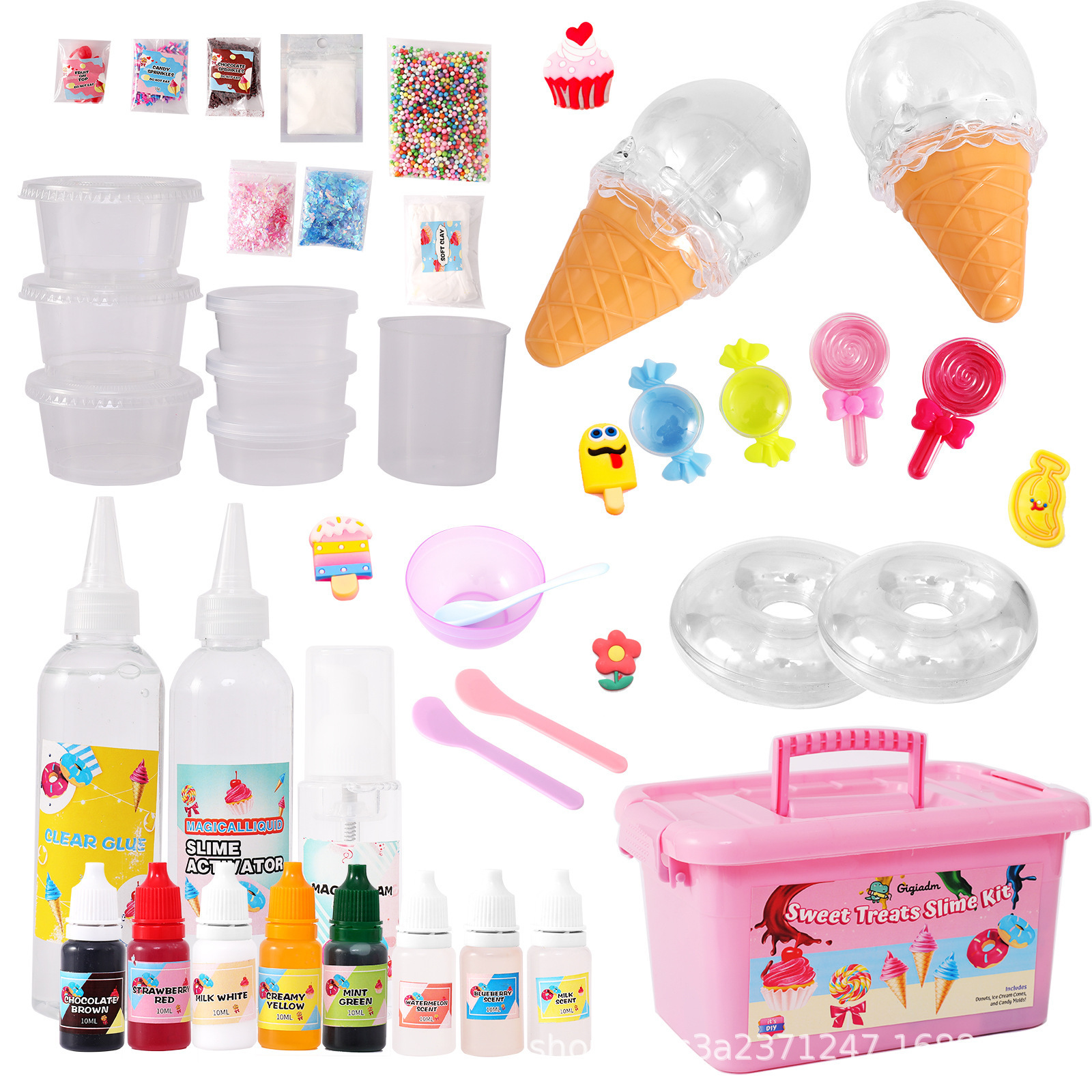 TS Art Craft Glue Charms Slime Toys Set Supplies Diy Party Activity Slime Making Kit For Girls Boys