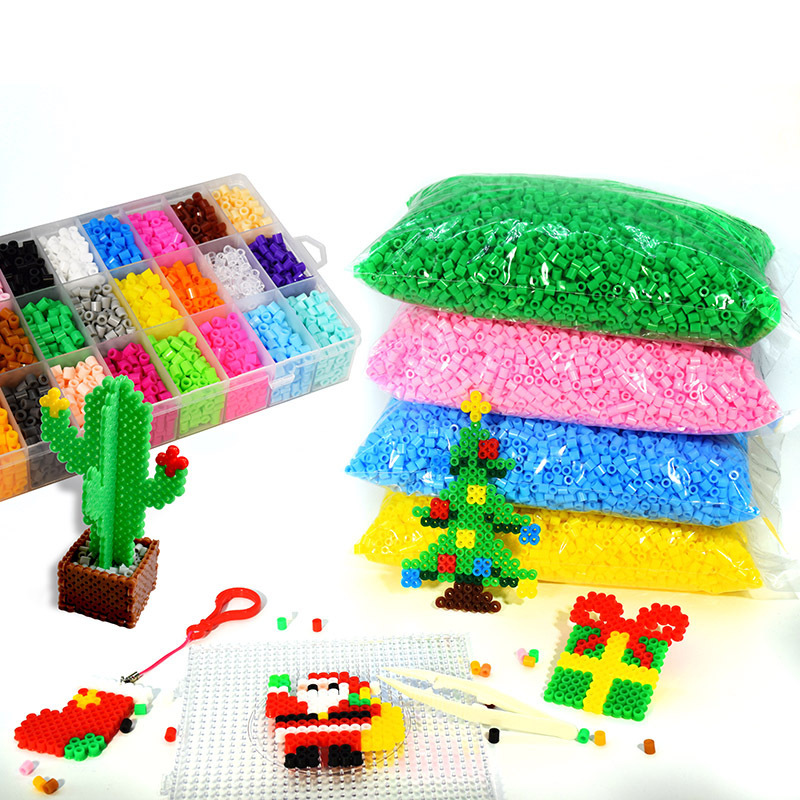 TS New Kids Diy Craft Handmade Toy Plastic 57 Colors Ironing Beads In Bulk 5mm Fuse Hama Perler Beads