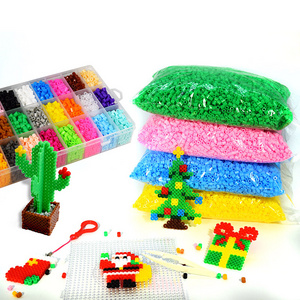 TS New Kids Diy Craft Handmade Toy Plastic 57 Colors Ironing Beads In Bulk 5mm Fuse Hama Perler Beads