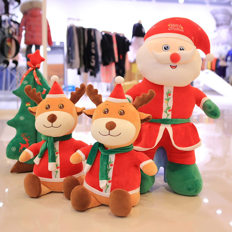 TS OEM Wholesale Source Factory Cute Plush Reindeer Deer singing glow Soft Animal Toy With Fashion New Xmas Kids Gift DOLL