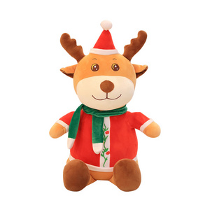 TS OEM Wholesale Source Factory Cute Plush Reindeer Deer singing glow Soft Animal Toy With Fashion New Xmas Kids Gift DOLL