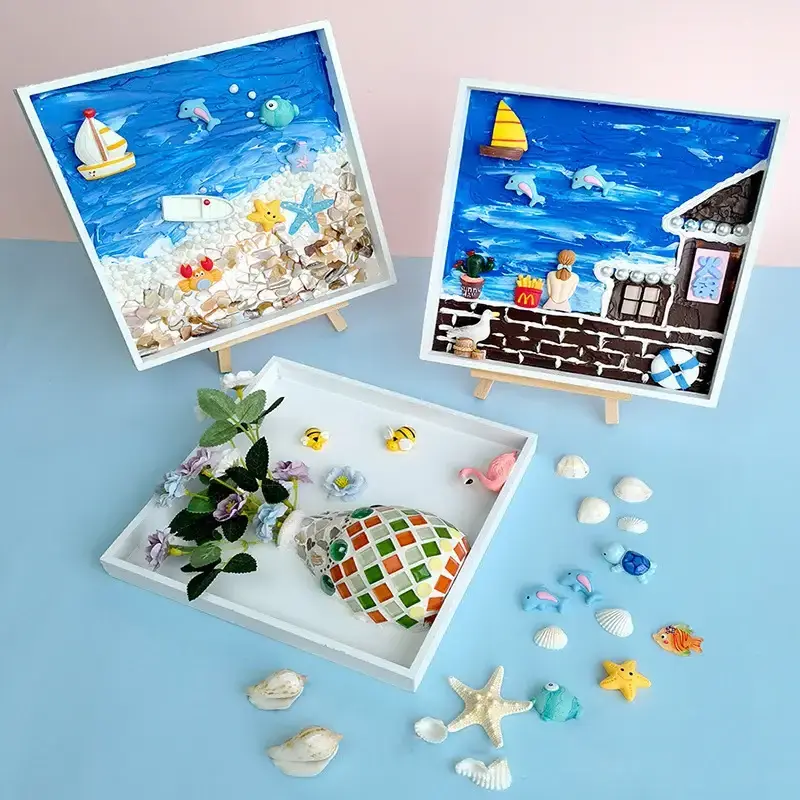 TS New Arrival DIY Arts And Crafts Kits Decor Glass Mosaic Art Kits For Kids And Adults