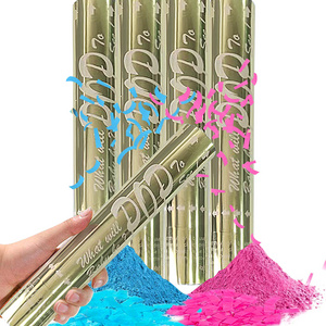 TS Popper Smoke Launcher Sticks 100% Biodegradable Confetti Powder Cannons Gender Reveal Party Supplies