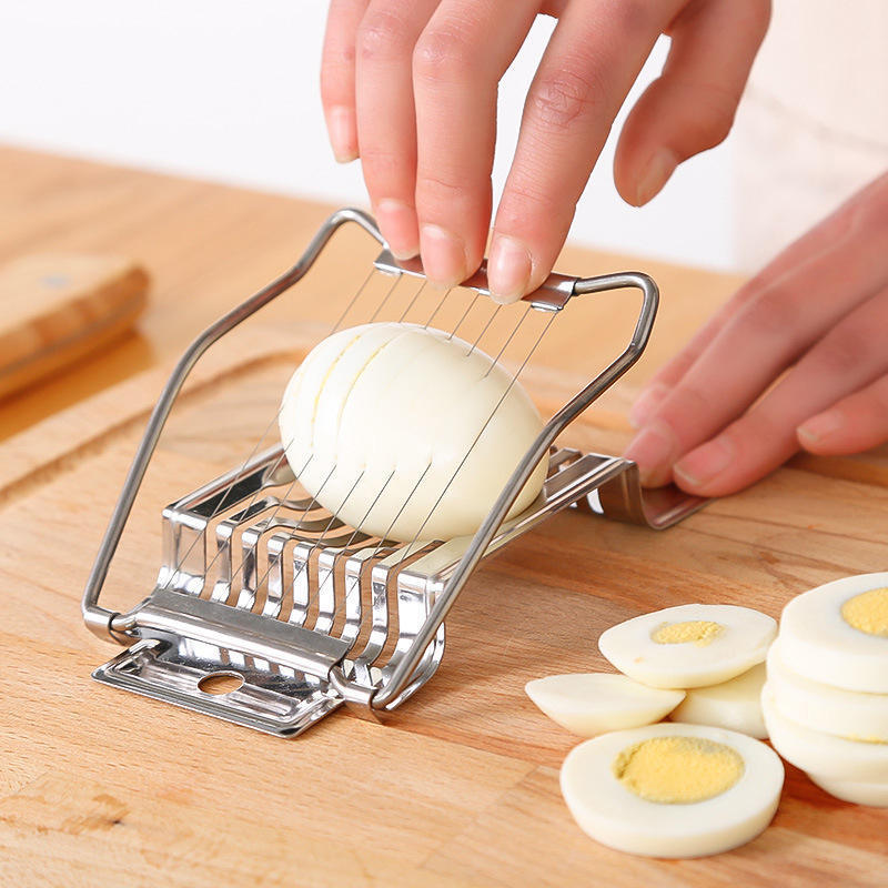 high quality kitchen gadgets plastic mushroom egg slicer with stainless steel wire