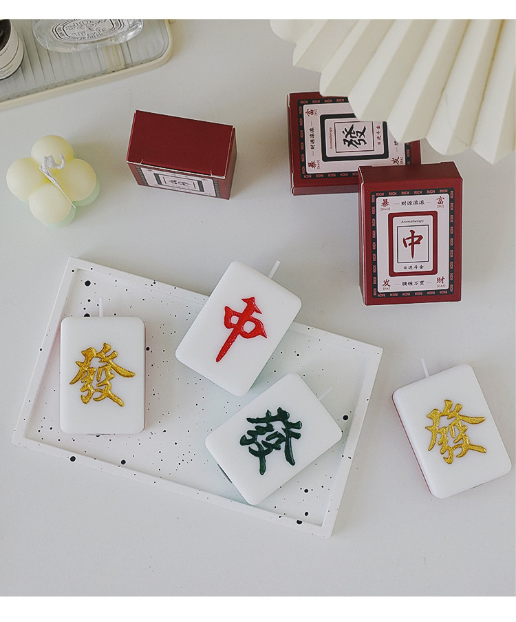 Wholesale DIY Wealth Style Fragrance Creative Fragrance Decoration Mahjong Candle