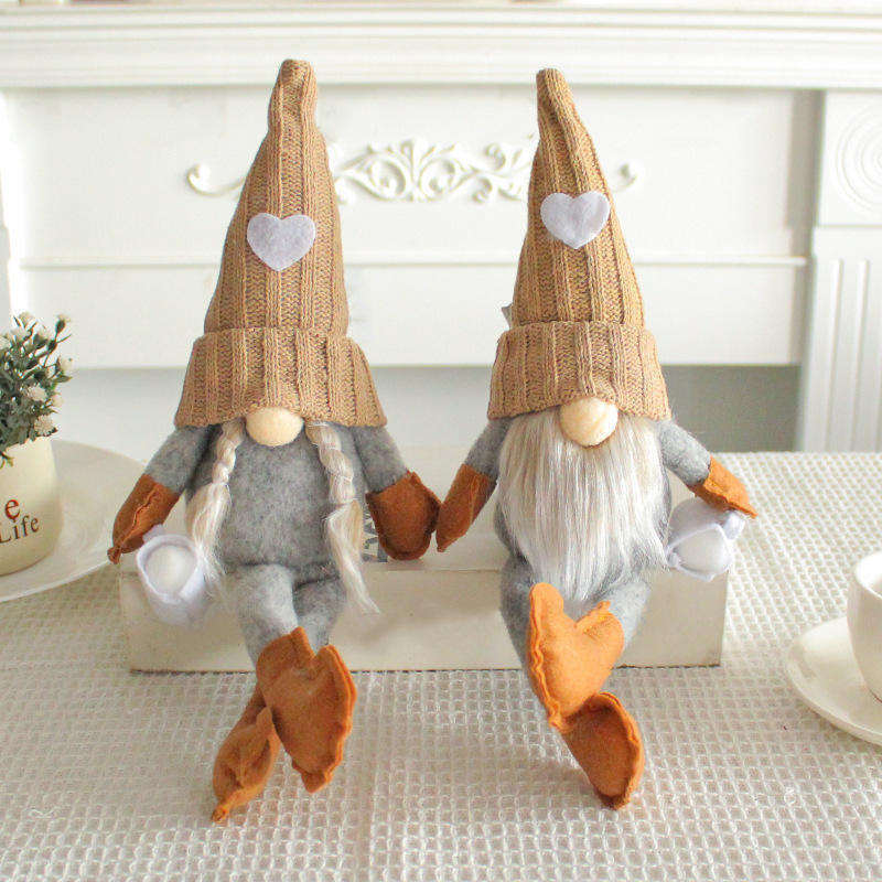 2024 Coffee Gnomes Plush Faceless Doll Christmas Decoration Farmhouse Kitchen Gnomes Plush Doll Home Party Decorations