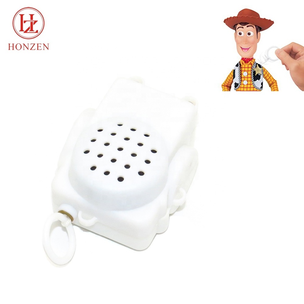 Small battery operated pull string sound box speaker for custom talking woody doll