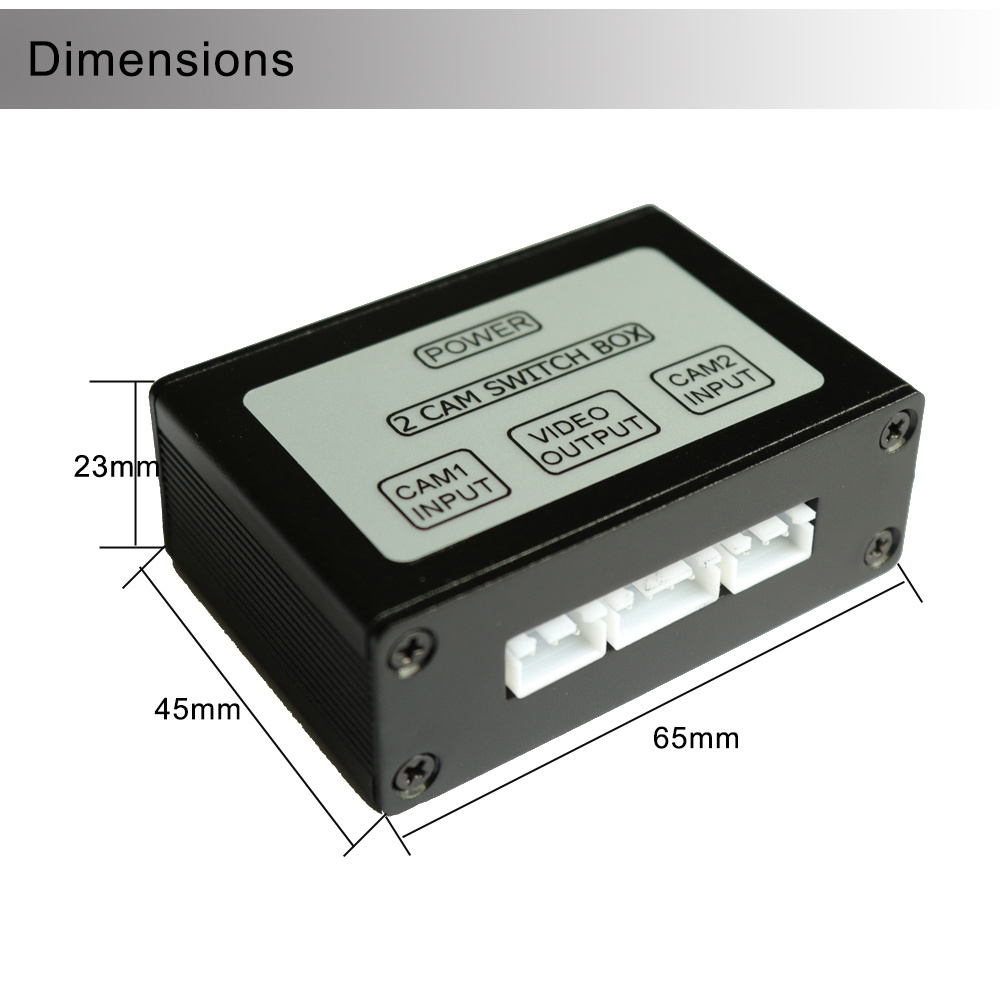 Smart 2 CH Video Switcher, Suitable for Both RCA or 4 PIN Analog and AHD Camera