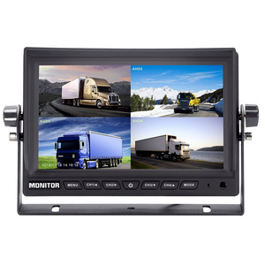 4 CH Quad 7 Monitor with Built-in DVR, Support 720P or 1080P AHD Cameras