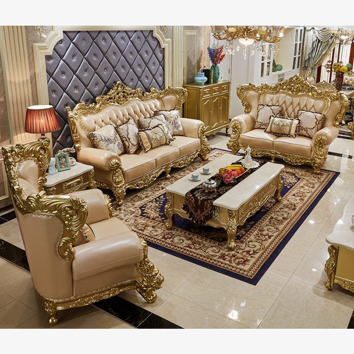 Factory Price European Antique Style Living Room Sofas Top Quality Sofa Set Furniture Living Room Furniture