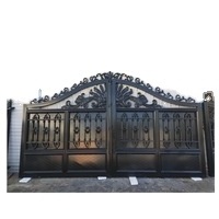 Aluminum Garden Exterior Main Gate Swing Design Driveway Electric Opening Swing Gate