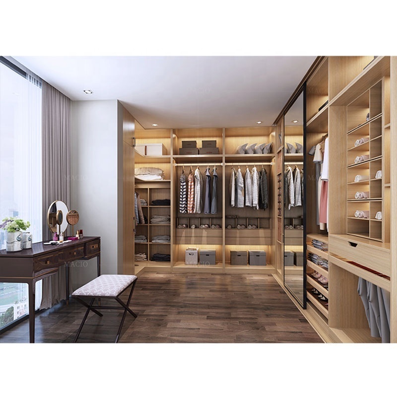 Modern Luxury Metal Wardrobes New Design Sliding Glass Door Wardrobe Closet