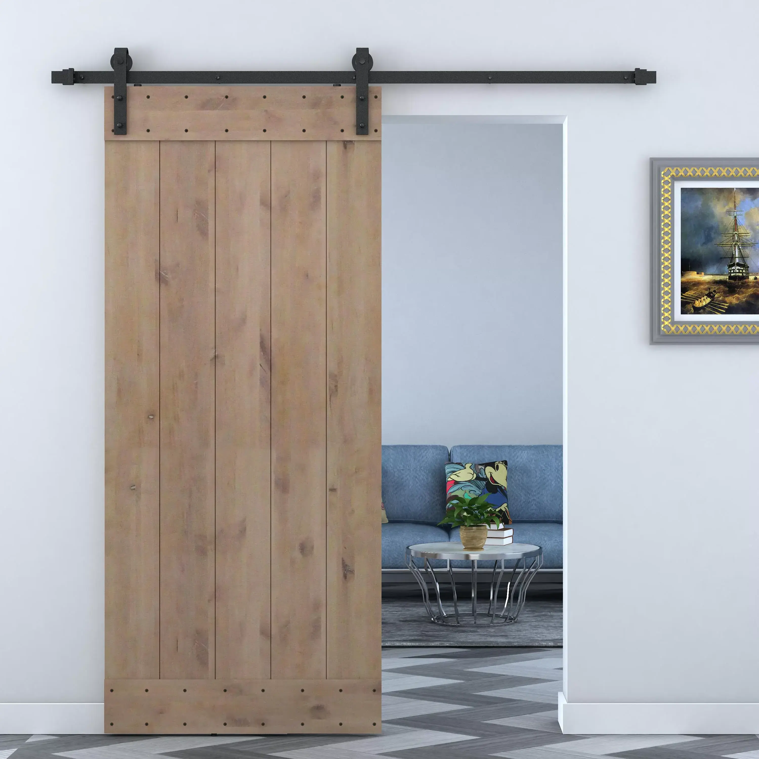 Modern Simple Design Fashion Iron Sliding Barn Door