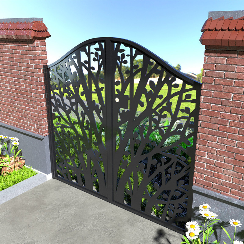 Garden Fencing Trellis Gates Courtyard Metal Garden Gates Decorative Aluminum Fence metal gate designs