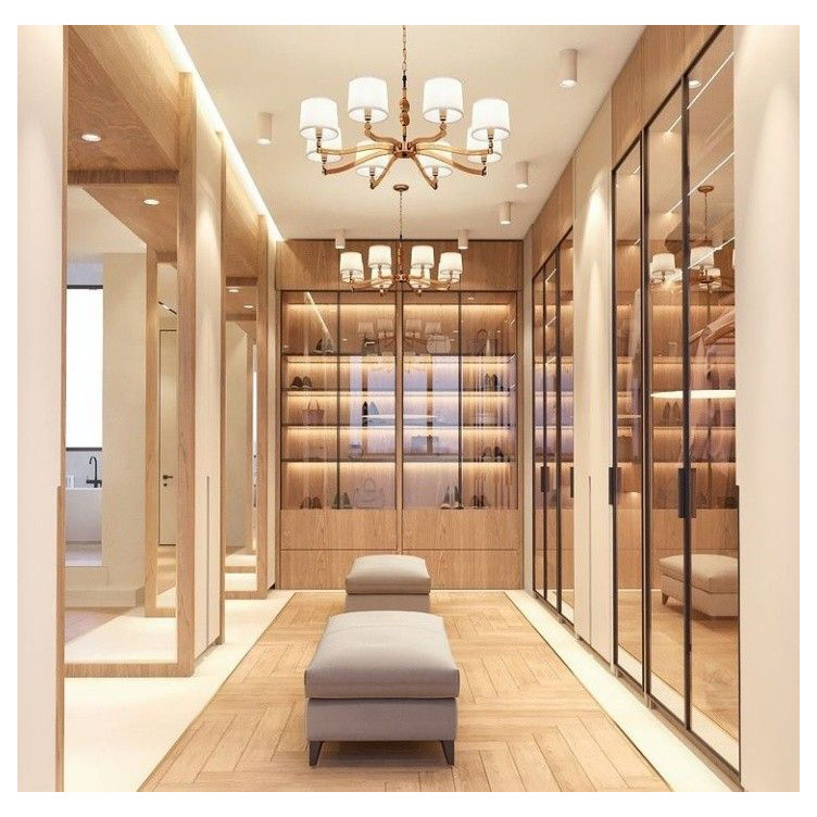 CBMmart modern walk in closet wardrobe customized organizer furniture design wooden custom wood bedroom organizadores de closet