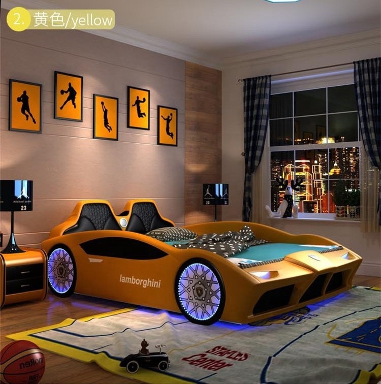 Hot sale Wooden race car bed for Kids,Children kids bedroom furniture