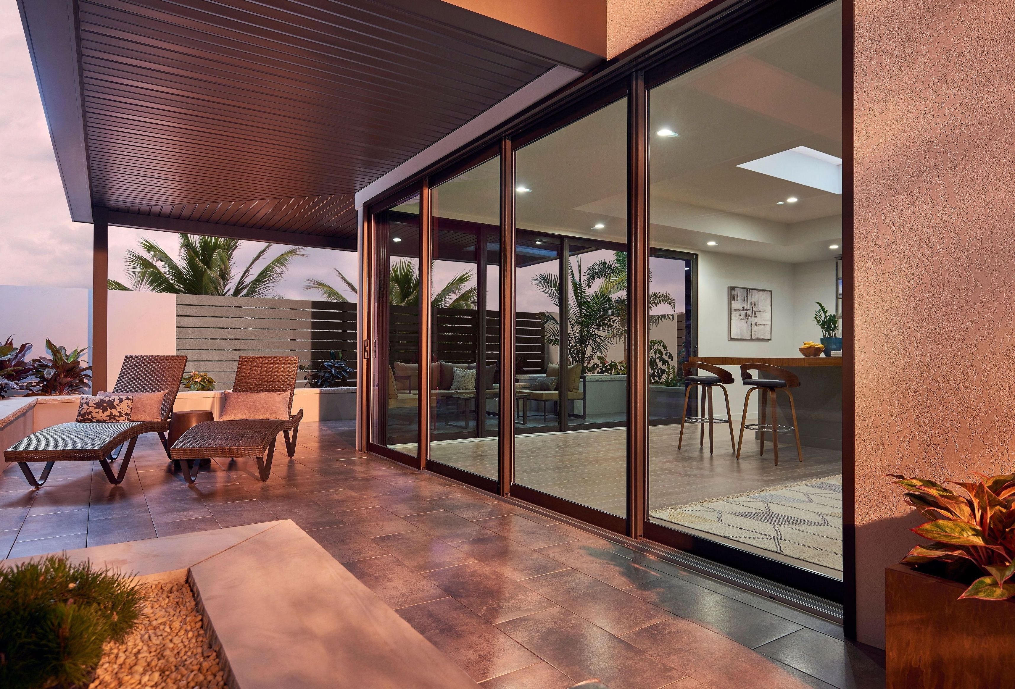 Black Thermal Break Insulation Aluminum Patio Sliding exterior door Bifold Low E Glass others doors patio doors